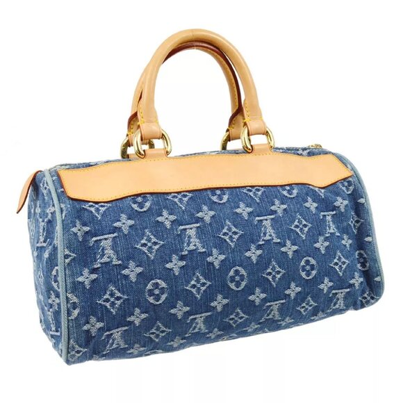Louis Vuitton Blue Monogram Denim Neo Speedy Handbag M95019 SP1005 172571 - Picture 2 of 8
